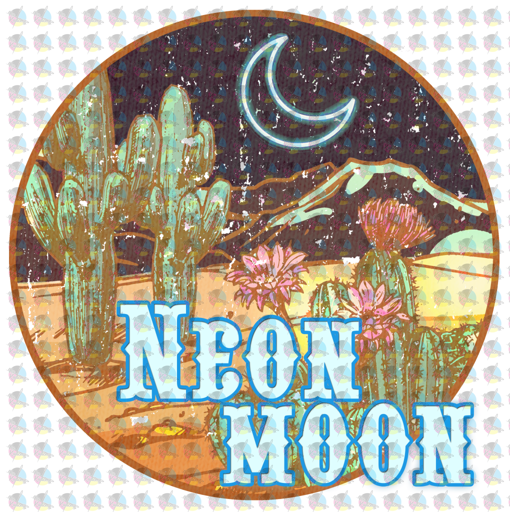 Pre-Order Neon Moon Glitter Dream Transfer Screen Print