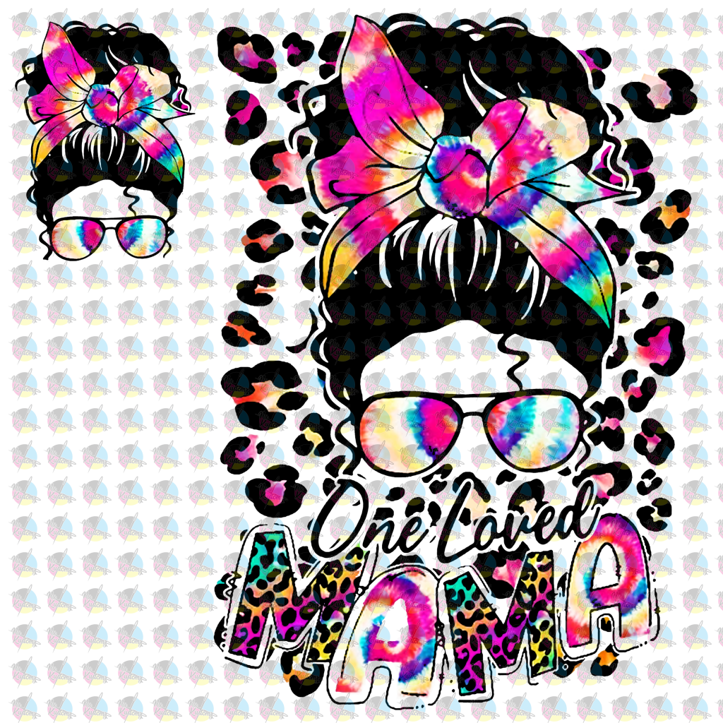 Pre-Order One Loved Mama With Pocket Glitter Dream Transfer Screen Print