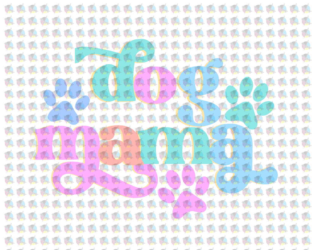 Pre-Order Pastel Dog Mama Glitter Dream Transfer Screen Print