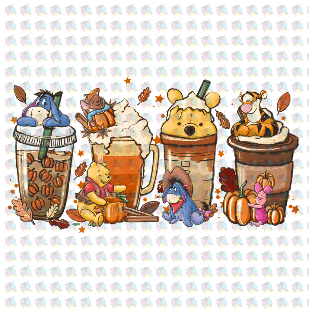 Pre-Order Pooh Coffee Non-Glitter Dream Transfers