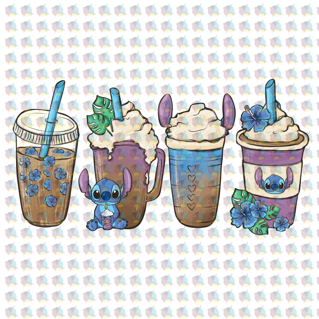 Pre-Order Stitch Drinks Glitter Dream Transfer Screen Print