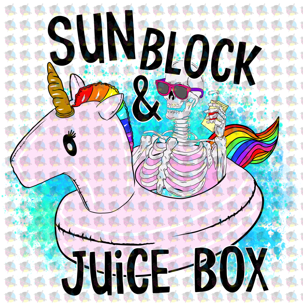 Pre-Order Sun Block And Juice Box Glitter Dream Transfer Screen Print