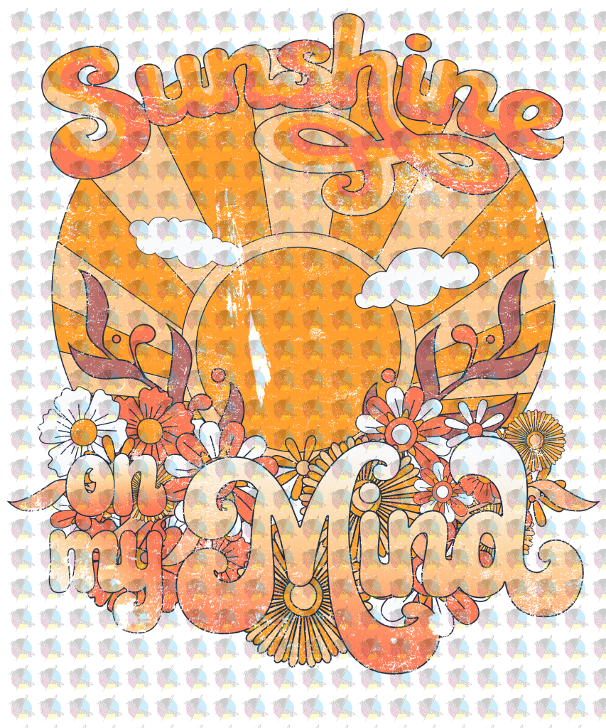 Pre-Order Sunshine On My Mind Glitter Dream Transfer Screen Print