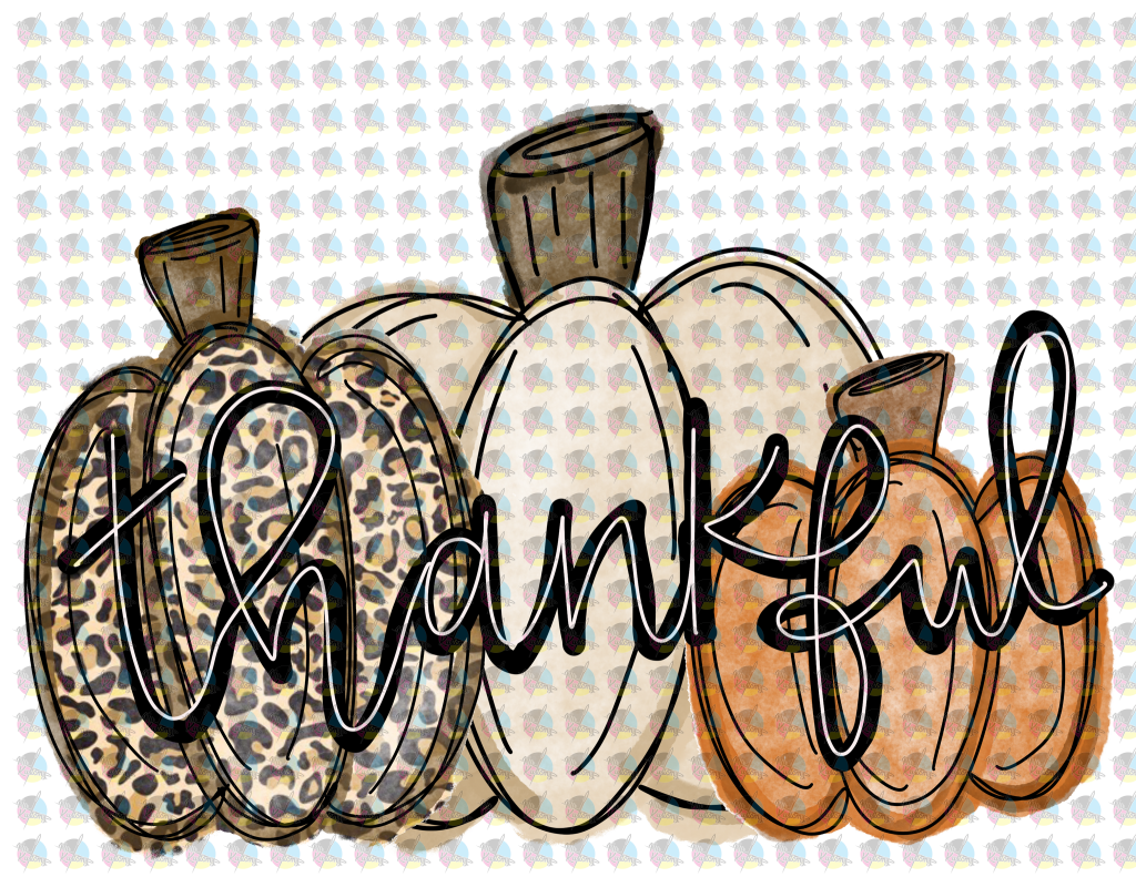 Pre-Order Thankful Cute Pumpkins Fall Non-Glitter Dream Transfer