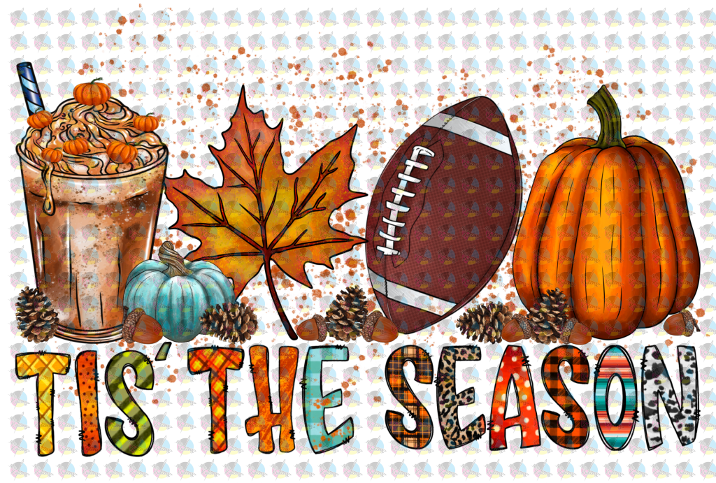 Pre-Order Tis The Season Fall With Football Glitter Dream Transfer