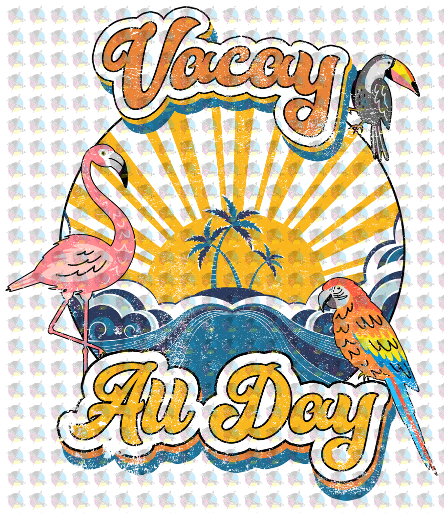 Pre-Order Vacay All Day Glitter Dream Transfer Screen Print