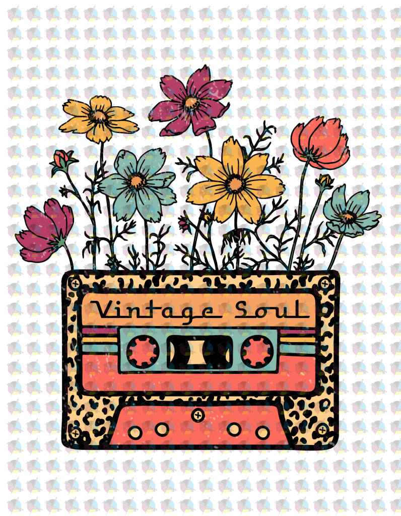 Pre-Order Vintage Soul Cassette Tape Glitter Dream Transfer Screen Print
