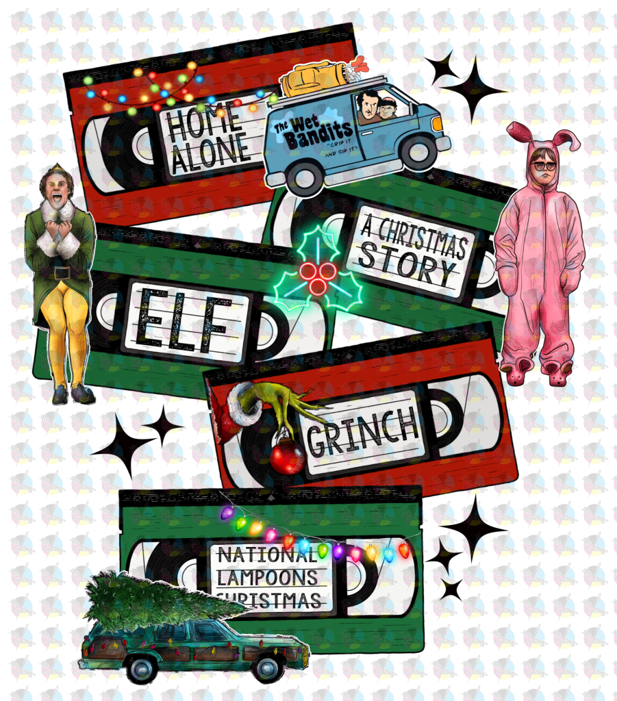 Pre-Order X-Mas Movies Non-Glitter Dream Transfers