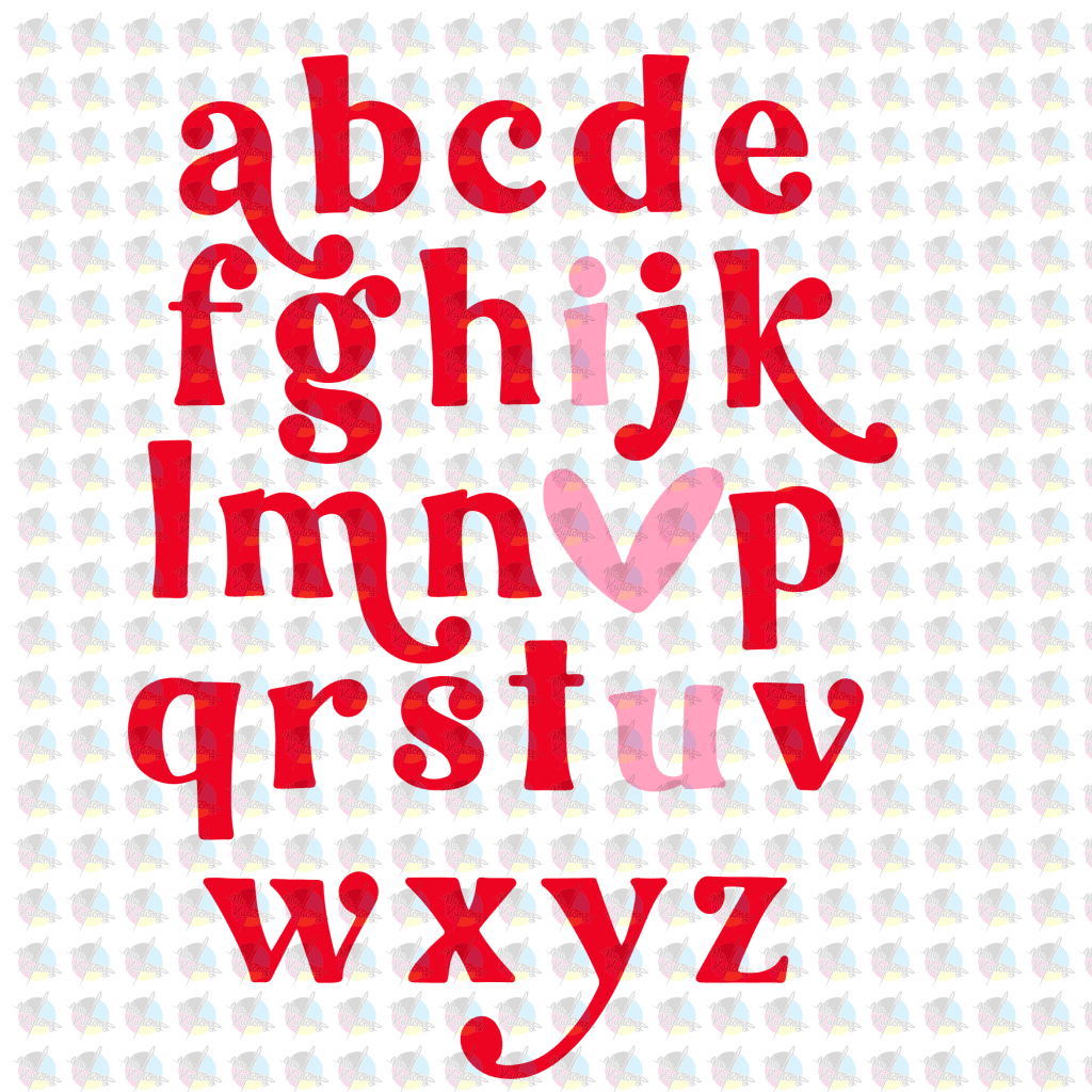 Rts A B C ... I Love U Glitter Dream Transfers