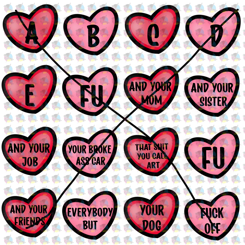 Rts Abcdefu Hearts Clear Glitter Screen Printz Print Transfer