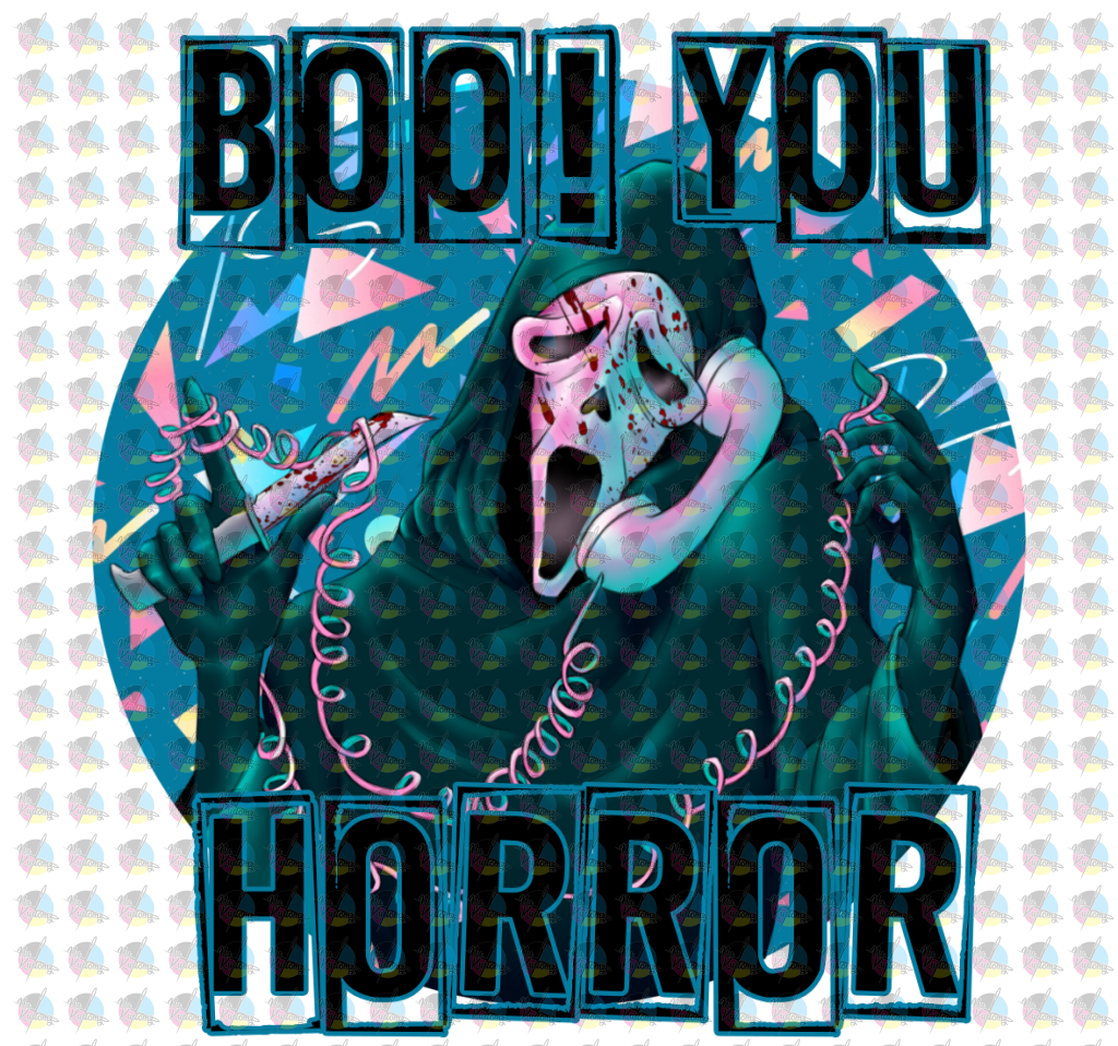 Rts Boo! You Horror Pocket/koozie Glitter Dream Transfer