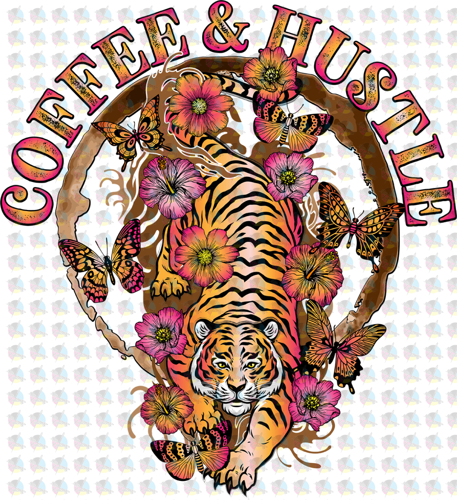 Rts Coffee And Hustle Glitter Dream Transfer