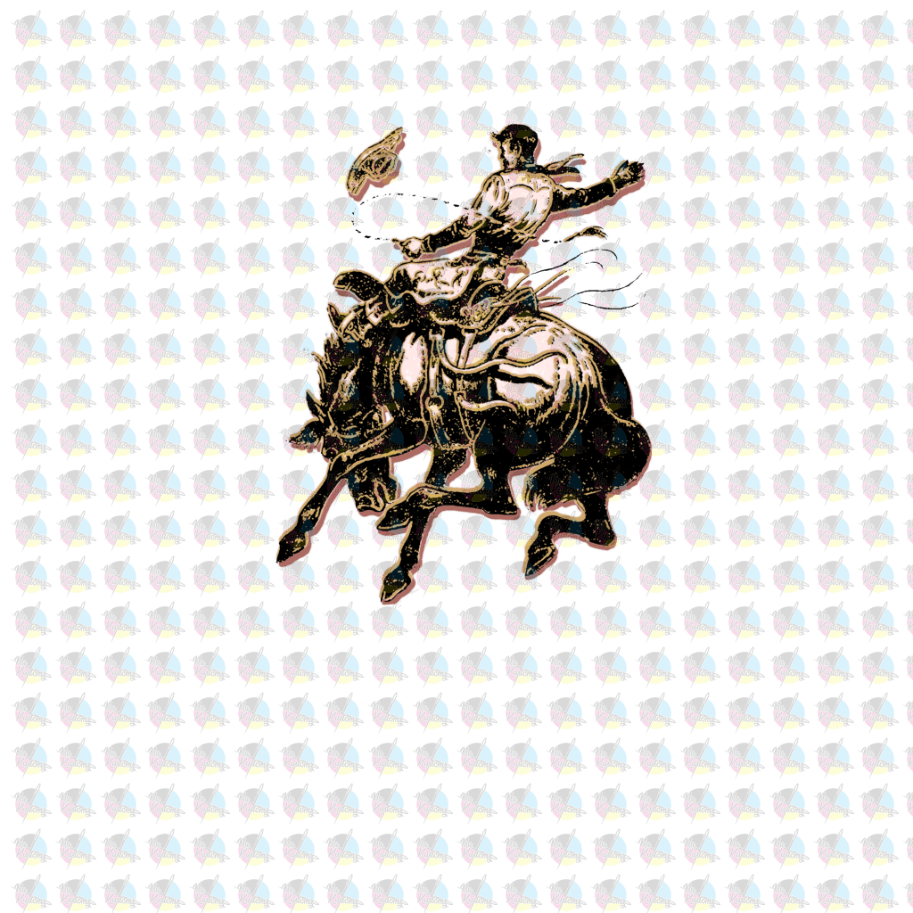 Rts Coor Cowboy W/Pocket Clear Film Screen Print Transfer