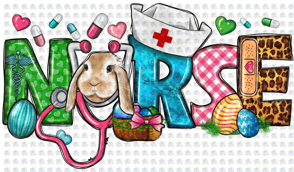 Rts Easter Nurse Glitter Dream Transfer