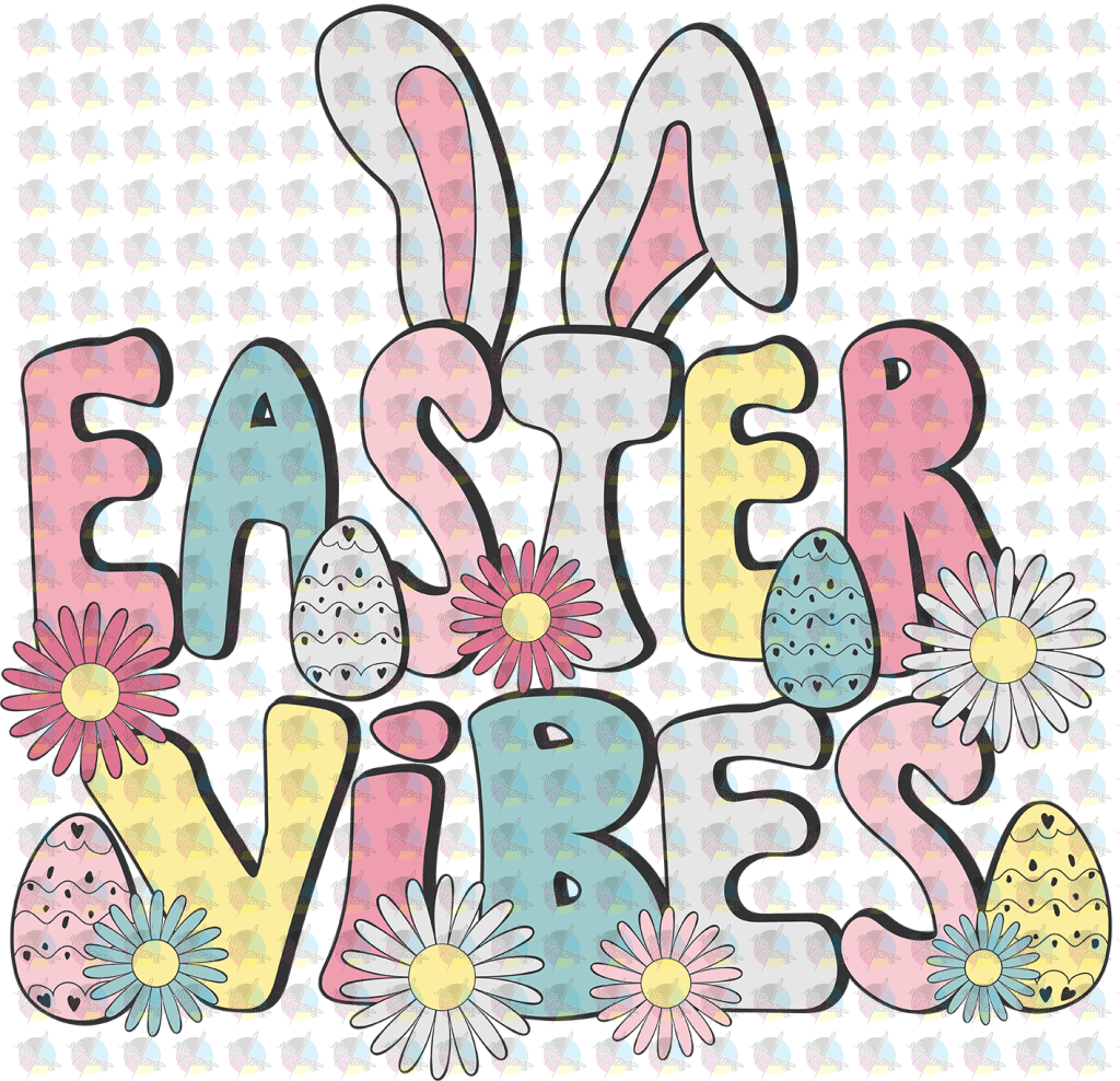 Rts Easter Vibes Glitter Transfer