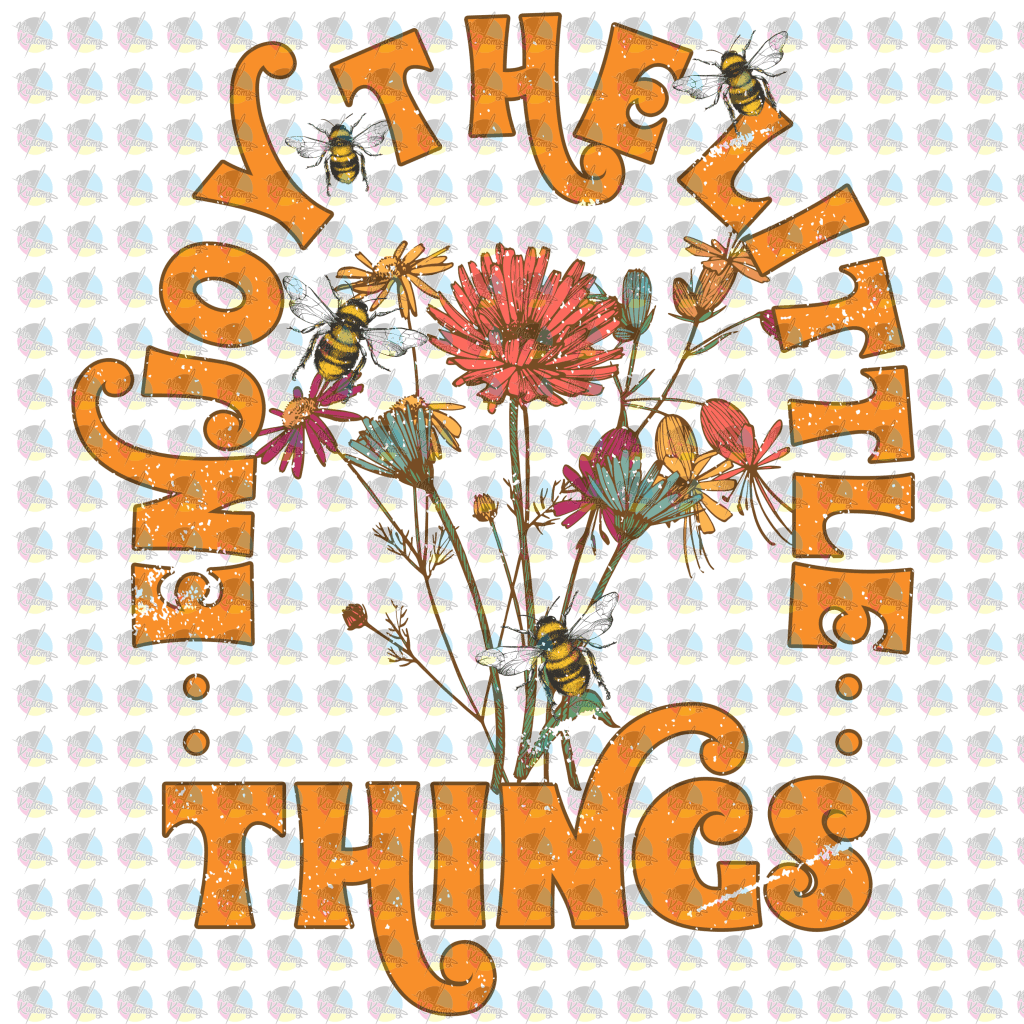 Rts Enjoy The Little Things Glitter Dream Transfers Screen Print Transfer