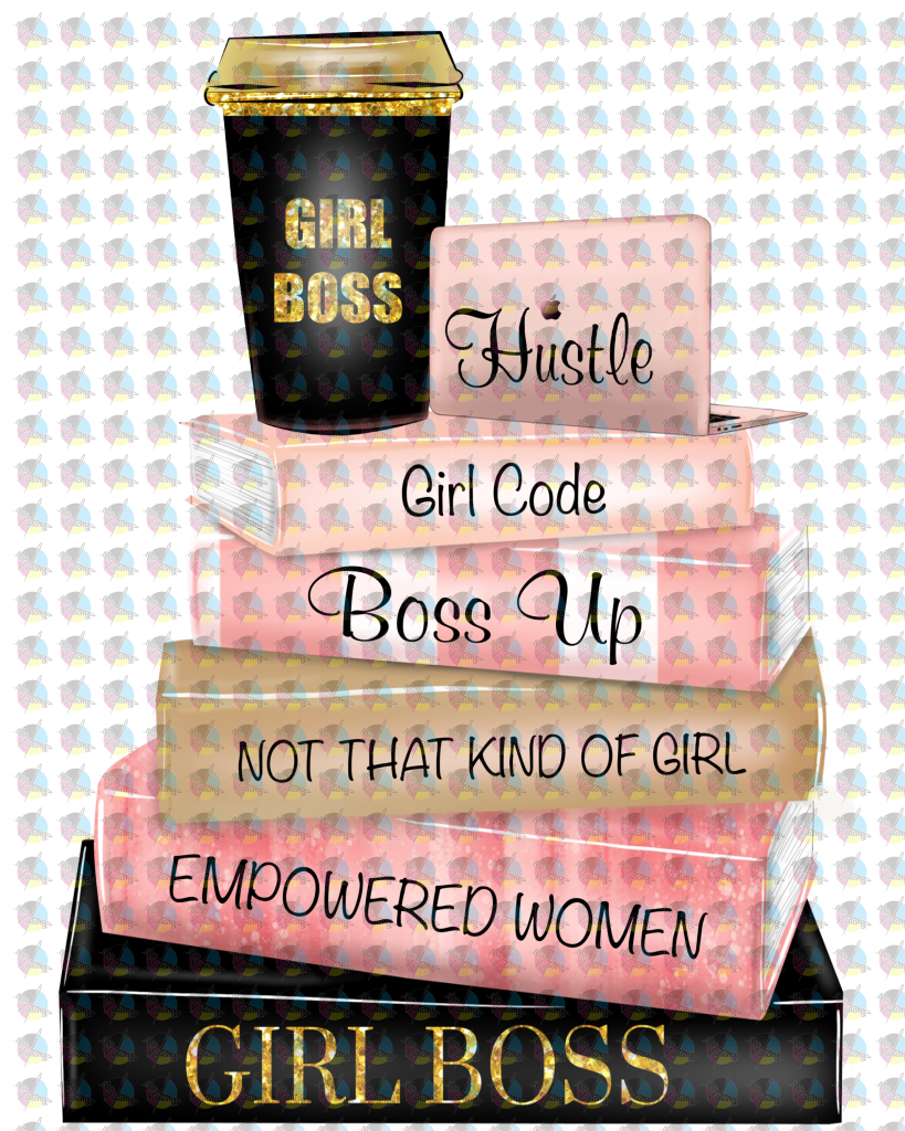 Rts Girl Boss Books Glitter Dream Transfer Screen Print