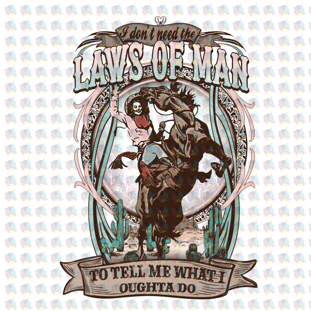 Rts Laws Of Man Non-Glitter Clear Film Screen Print Dream Transfer