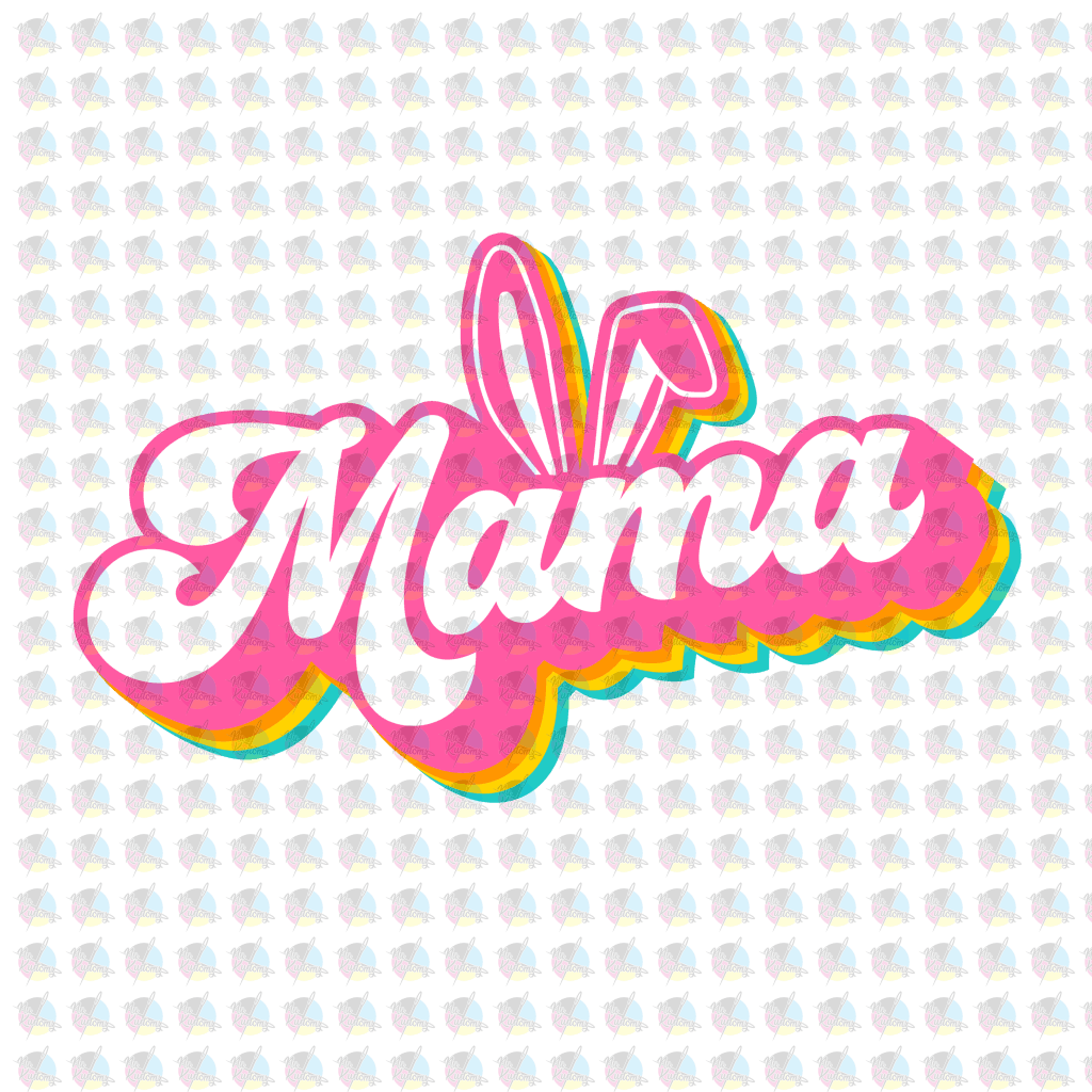 Rts Mama/Mini Bunny Ears Glitter Dream Transfer