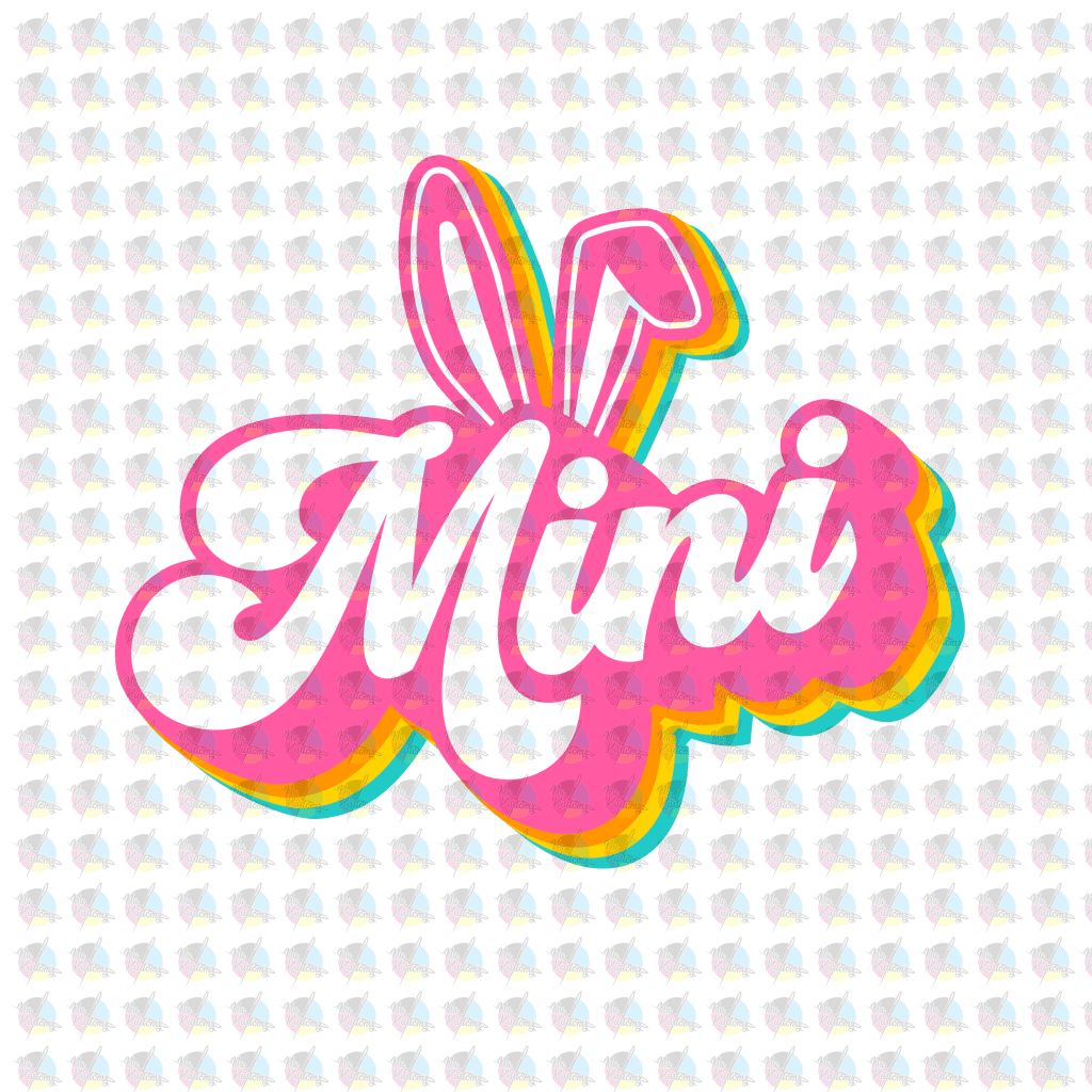 Rts Mama/Mini Bunny Ears Glitter Dream Transfer