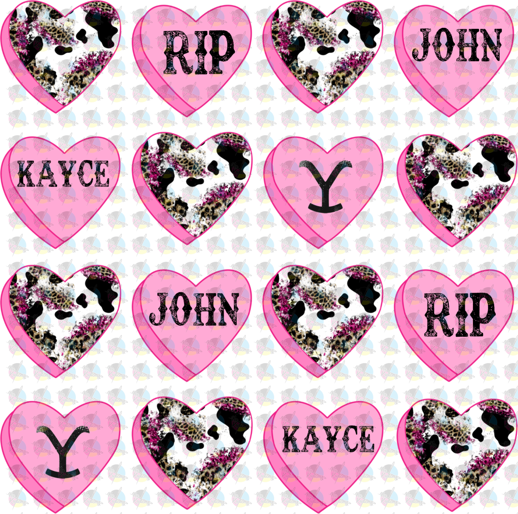 Rts Ys Candy Hearts Glitter Dream Transfer