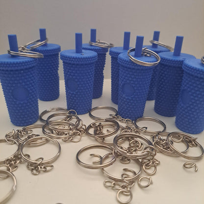 Matte Blue Coffee Cup Key Chain - Nu Kustomz llc