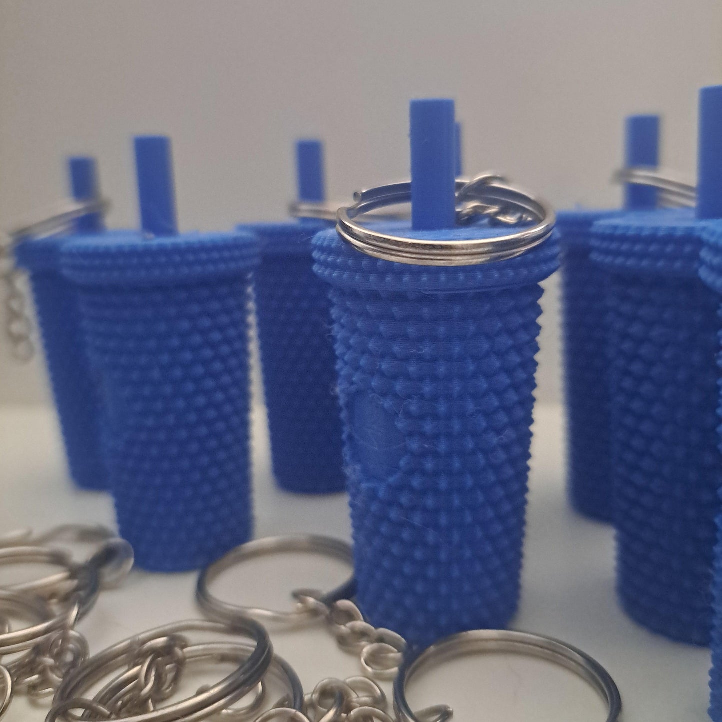 Matte Blue Coffee Cup Key Chain - Nu Kustomz llc