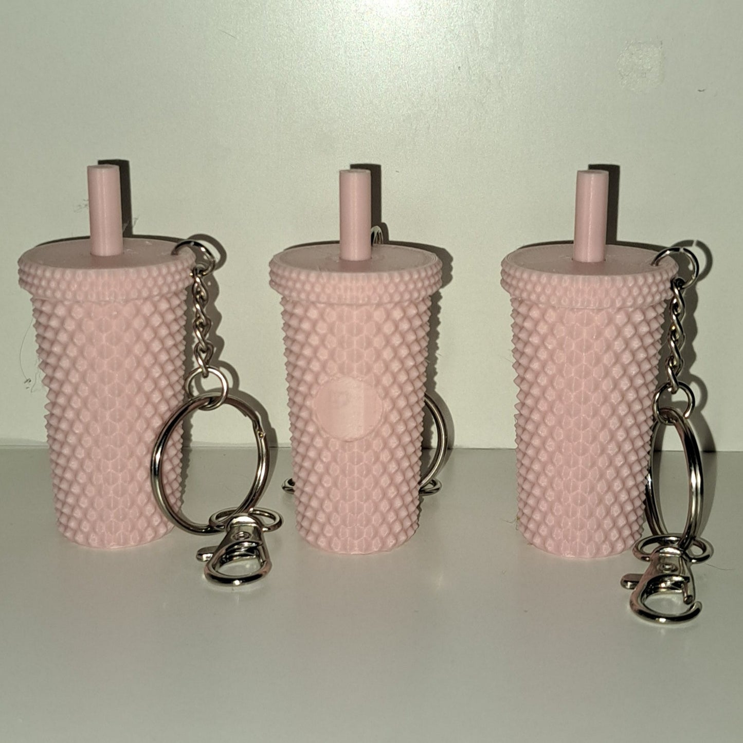 Matte Pink Coffee Cup Key Chain - Nu Kustomz llc