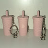 Matte Pink Coffee Cup Key Chain - Nu Kustomz llc