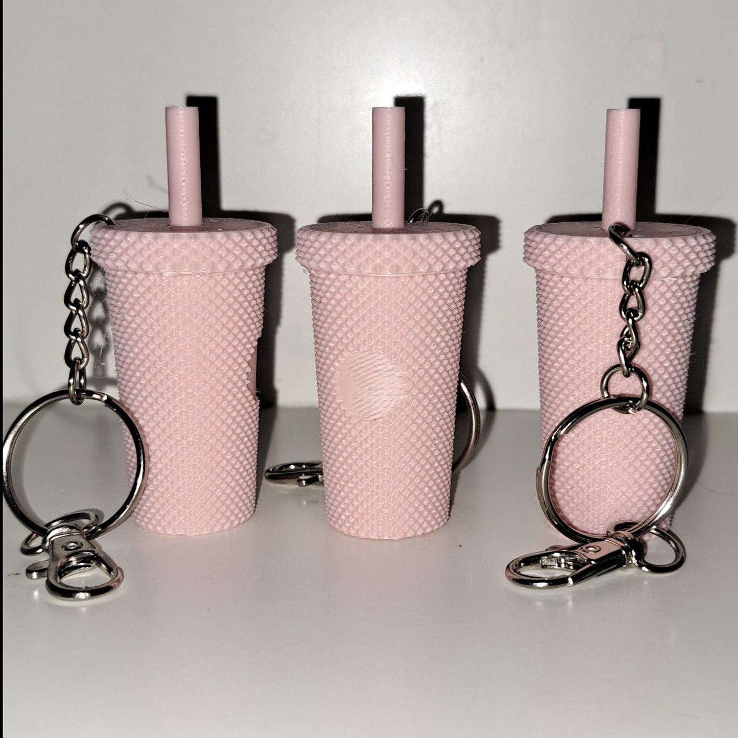 Matte Pink Coffee Cup Key Chain - Nu Kustomz llc