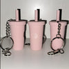 Matte Pink Coffee Cup Key Chain - Nu Kustomz llc