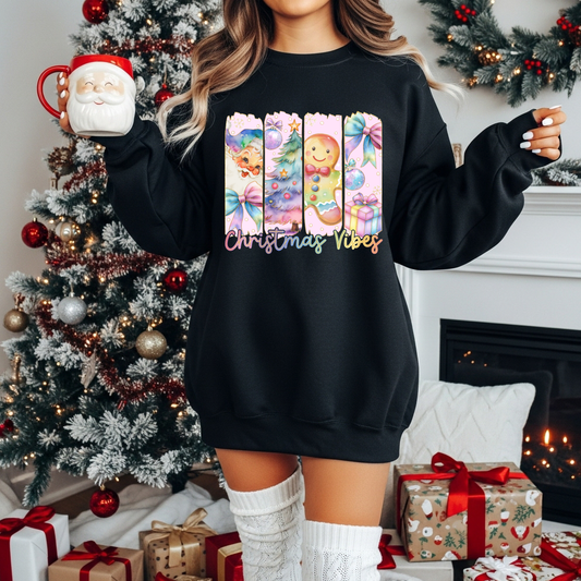 RTS* PASTEL CHRISTMAS VIBES* GLITTER CLEAR FILM SCREEN PRINT TRANSFER