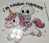 IM F*CKING FAB GLITTER CLEAR FILM SCREEN PRINT TRANSFER