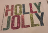 Faux sequin holly jolly Clear film screen print transfer - non glitter