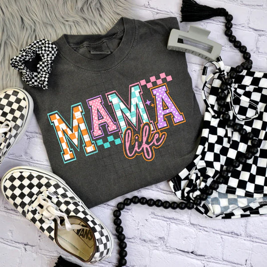 RTS*MAMA LIFE* GLITTER CLEAR FILM SCREENPRINT TRANSFER