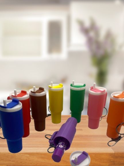 Chapstick and Pill Holder Keychain