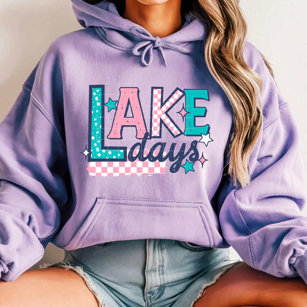 PRE-ORDER*LAKE DAYS PINK AND TEAL* GLITTER CLEAR FILM SCREENPRINT TRANSFER