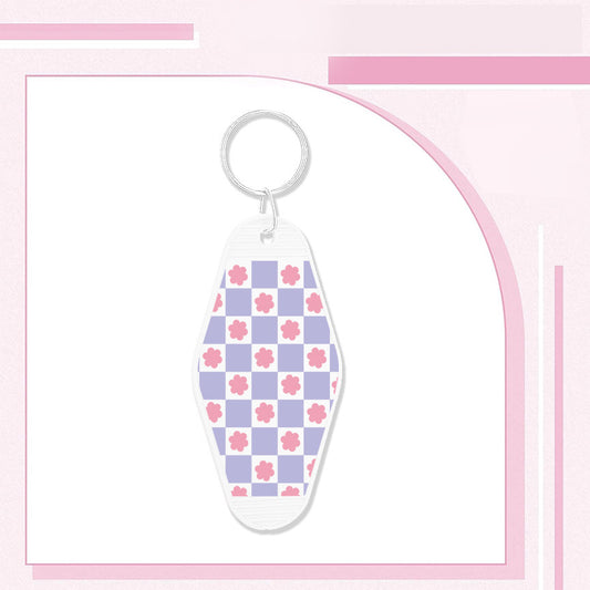 RTS "CHECKERED DAISY" MOTEL KEYCHAIN UVDTF TRANSFERS - Nu Kustomz llc