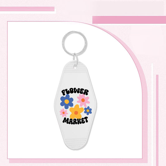 RTS "FLOWER MARKET" MOTEL KEYCHAIN UVDTF TRANSFERS - Nu Kustomz llc