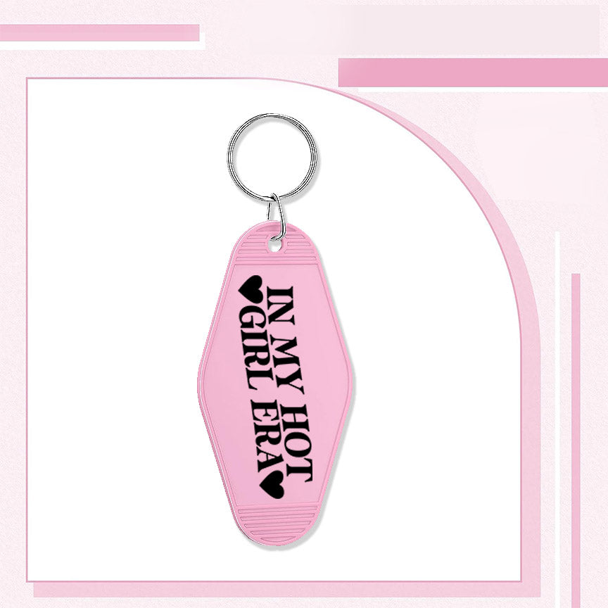 RTS "HOT GIRL ERA" MOTEL KEYCHAIN UVDTF TRANSFERS - Nu Kustomz llc