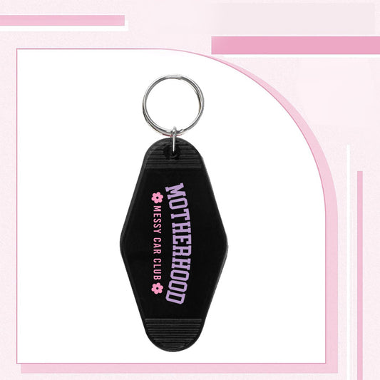 RTS "MOTHERHOOD MESSY CAR" MOTEL KEYCHAIN UVDTF TRANSFERS - Nu Kustomz llc