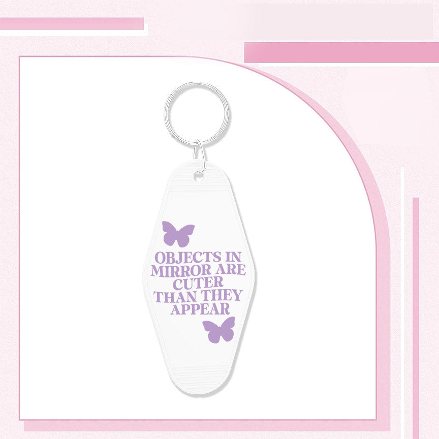 RTS "OBJECTS IN MIRROR BUTTERFLIES" MOTEL KEYCHAIN UVDTF TRANSFERS - Nu Kustomz llc