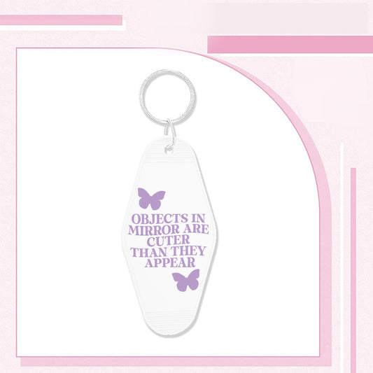 RTS "OBJECTS IN MIRROR BUTTERFLIES" MOTEL KEYCHAIN UVDTF TRANSFERS - Nu Kustomz llc