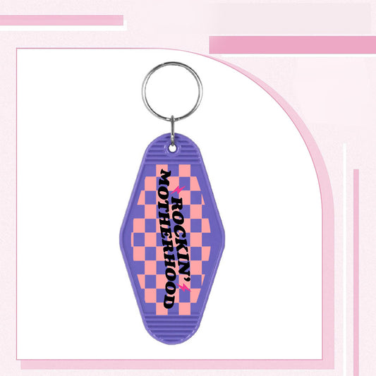 RTS "ROCKIN MOTHERHOOD" MOTEL KEYCHAIN UVDTF TRANSFERS - Nu Kustomz llc