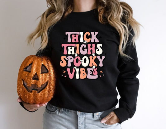 RTS Thick Thighs Spooky Vibes Version 2 Glitter Dream Transfer - Nu Kustomz llc