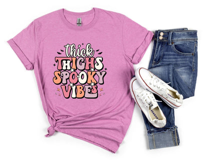 RTS Thick Thighs Spooky Vibes Version 1 Glitter Dream Transfer - Nu Kustomz llc