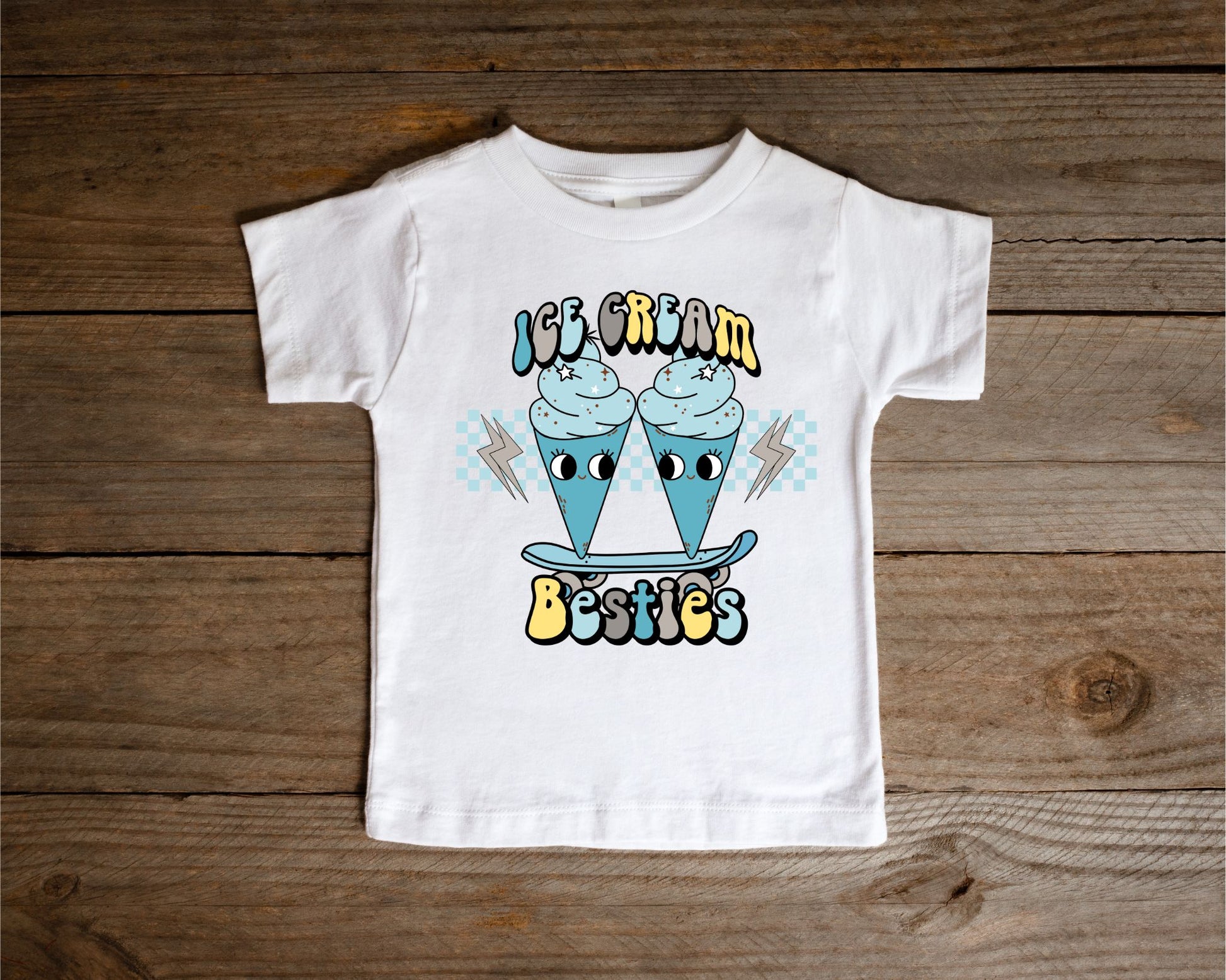 RTS ** NEW** Ice cream Besties **Matte Glitter ** Clear Film transfer - Nu Kustomz llc