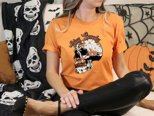 RTS Stay Spooky Floral Skull NON-Glitter Dream Transfer - Nu Kustomz llc