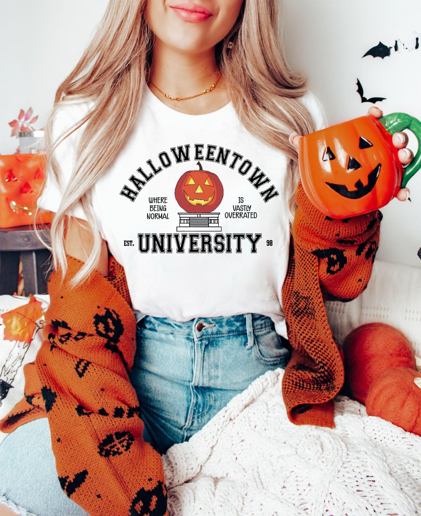 RTS ** HALLOWEEN TOWN UNIVERSITY **GLITTER CLEAR FILM SCREEN PRINT TRANSFER - Nu Kustomz llc