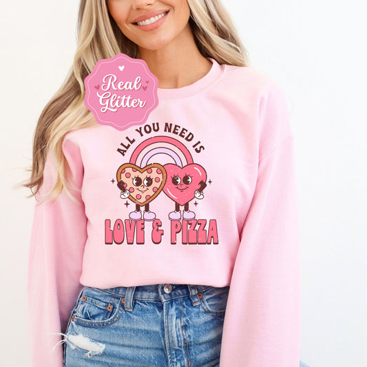 RTS Love Pizza Distressed Glitter Dream Transfer - Nu Kustomz llc